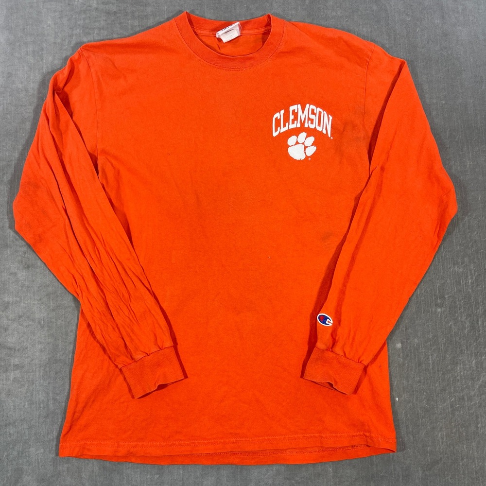 Clemson Tigers Mens Medium‎ Orange Champion Long Sleeve T Shirt